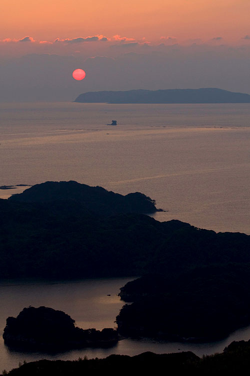 九十九島の夕日