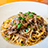 ユリイカでランチ：豚肩肉とキノコの煮込みソースのスパゲティ